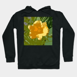 Yellow daylily, photography and digital Hoodie